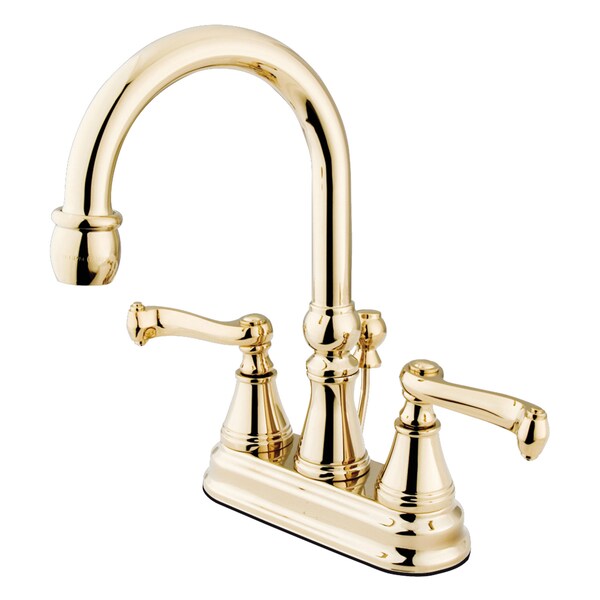 Kingston Brass 4" Centerset Bathroom Faucet, Polished Brass KS2612FL - main